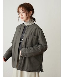 Green　Parks | ノーカラー薄綿シャツブルゾン(ジャケット/アウター)
