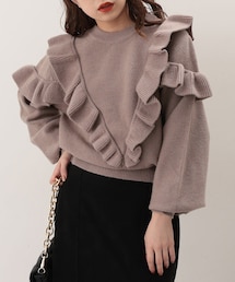 Chico（チコ）の「2way肩フリルボリューム袖ニット（ニット/セーター）」