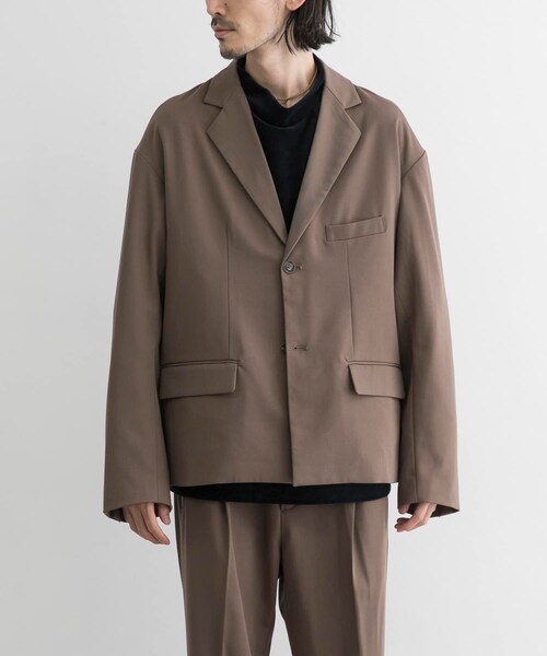 URBAN RESEARCH ID（アーバンリサーチ アイディー）の「URBAN RESEARCH iD T/R單扣西裝外套（ジャケット/アウター・メンズ・炭灰色/棕色・M/L）」の5枚目の写真