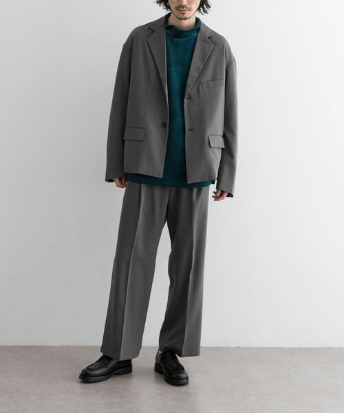 URBAN RESEARCH ID（アーバンリサーチ アイディー）の「URBAN RESEARCH iD T/R單扣西裝外套（ジャケット/アウター・メンズ・炭灰色/棕色・M/L）」の4枚目の写真