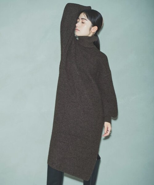 ENsMOL.（エンスモール）の「ボリューム袖ニットワンピース（ワンピース/ドレス・レディース・ベージュ/ブラウン・FREE）」の14枚目の写真