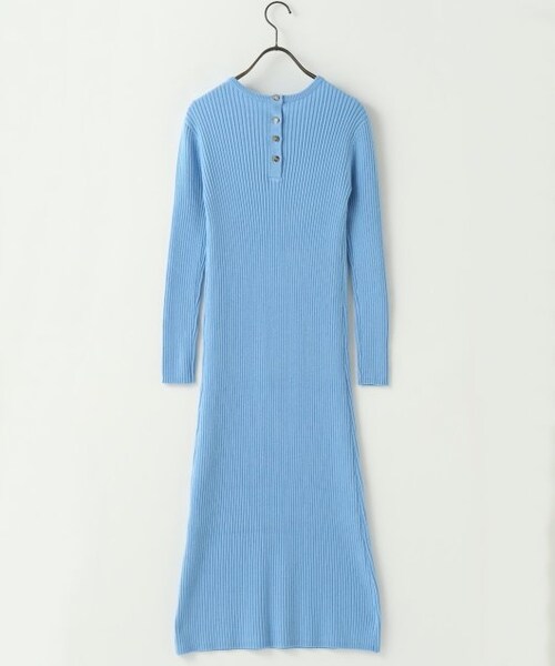 ENsMOL.（エンスモール）の「バックヘンリーニットロングワンピース（ワンピース/ドレス・レディース・サックス/ベージュ/チャコールグレー・FREE）」の10枚目の写真