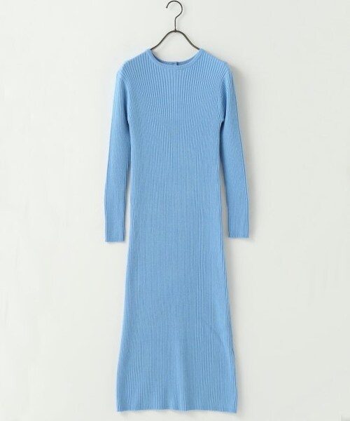 ENsMOL.（エンスモール）の「バックヘンリーニットロングワンピース（ワンピース/ドレス・レディース・サックス/ベージュ/チャコールグレー・FREE）」の6枚目の写真