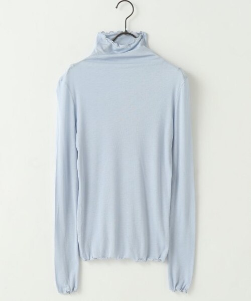 ENsMOL.（エンスモール）の「シアーハイネックプルオーバー（トップス・レディース・黒/サックス/オフ白・FREE）」の7枚目の写真