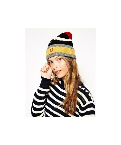 black and red beanie hat