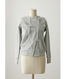 imvely | アシメZIPフードパーカー(パーカー)