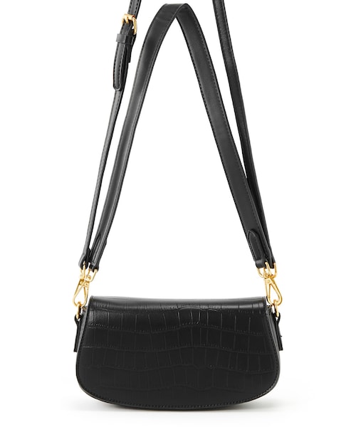 GRL（グレイル）の「3Wayクロコダイル柄レザーショルダーバッグ（ショルダーバッグ・レディース・ベージュ/ブラック・F）」の2枚目の写真
