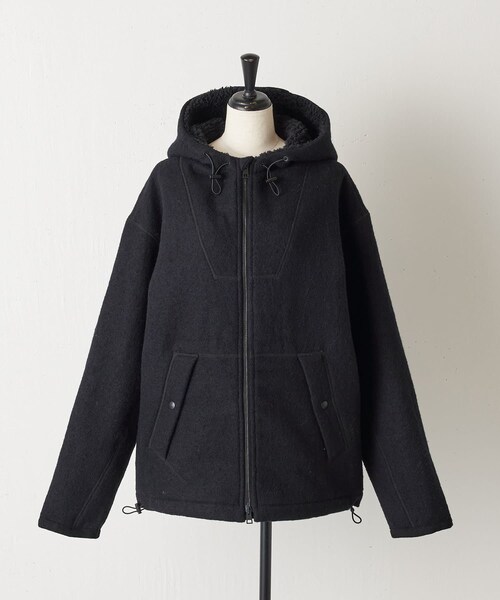 BEARDSLEY(ビアズリー)の「《予約・ROBERTO COLLINA》ハーフコート(その他アウター・レディース・ブラック/ベージュ・FREE)」の1枚目の写真