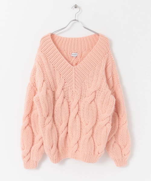 MIRSTORES×ROSSO HAND MADE V-NECK SWEATER 別注】MIRSTORES×ROSSO HAND MADE V-NECK SWEATER