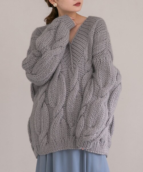 MIRSTORES×ROSSO HAND MADE V-NECK SWEATER 別注】MIRSTORES×ROSSO HAND MADE V-NECK SWEATER