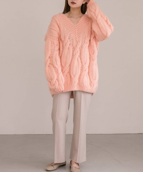 別注】MIRSTORES×ROSSO HAND MADE V-NECK SWEATER