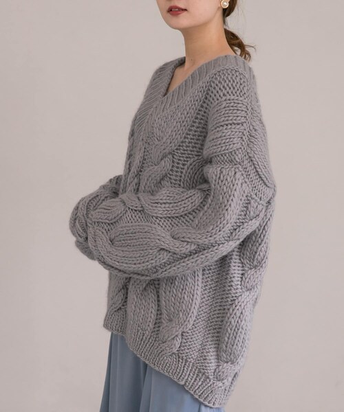 別注】MIRSTORES×ROSSO HAND MADE V-NECK SWEATER