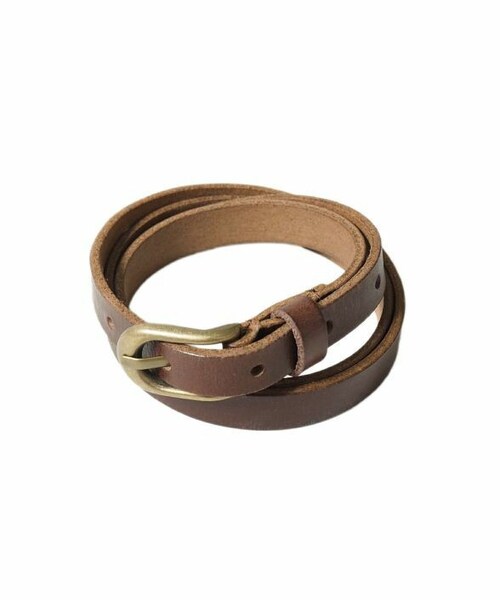 Crisp（クリスプ）の「細レザーベルト[c3ak2939b]（ベルト・レディース・ブラウン/キャメル・FREE）」の3枚目の写真