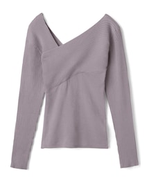 GRL（グレイル）の「アシンメトリーバイアスニットトップス（ニット/セーター・レディース）」