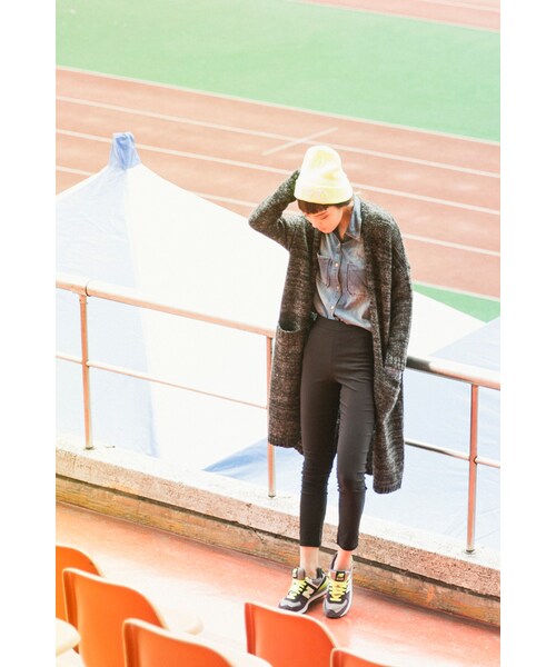 ORENDA（オレンダ）の「歐美混色針織長版開襟外套（ジャケット/アウター・レディース・灰白/灰黑・M/L）」の15枚目の写真