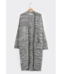 ORENDA | 歐美混色針織長版開襟外套(ジャケット/アウター)