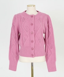 imvely | [IMVELY] ダイヤ編みパフカーディガン(カーディガン/ボレロ)