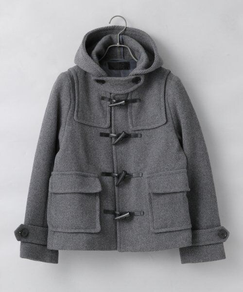 JEANASIS（ジーナシス）の「メルトンショートダッフルコート（ジャケット/アウター・レディース・ブラック/グレー/オレンジ・FREE）」の2枚目の写真