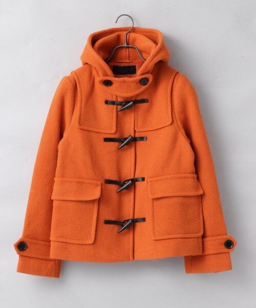 JEANASIS（ジーナシス）の「メルトンショートダッフルコート（ジャケット/アウター・レディース・ブラック/グレー/オレンジ・FREE）」の3枚目の写真