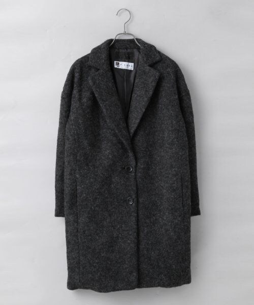 JEANASIS（ジーナシス）の「スライバーコクーンコート（ジャケット/アウター・レディース・グレー/チャコールグレー/ブルー系その他・FREE）」の2枚目の写真