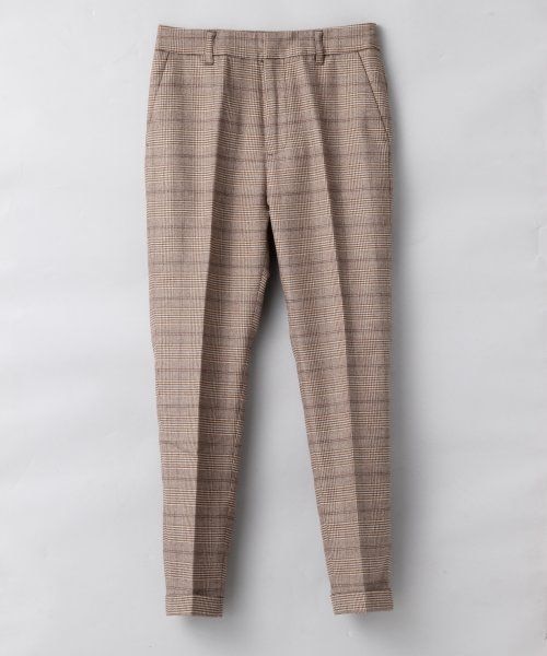 JEANASIS（ジーナシス）の「グレンチェックトラウザー（パンツ・レディース・グレー/ブラウン・S/M）」の2枚目の写真