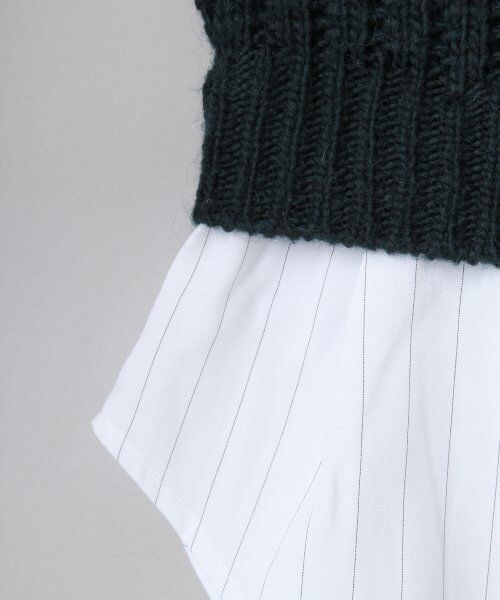 JEANASIS（ジーナシス）の「シャツコンビオフタートルプルオーバー（トップス・レディース・アイボリー/ブラック/グレー/ダークグリーン・FREE）」の10枚目の写真