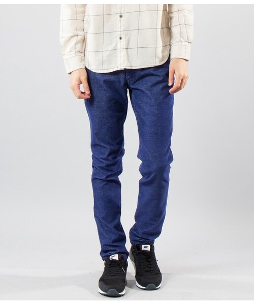 JUNRED（ジュンレッド）の「コールスリムパンツ（パンツ・メンズ・ホワイト/ネイビー/ブルー・0/1/2）」の3枚目の写真