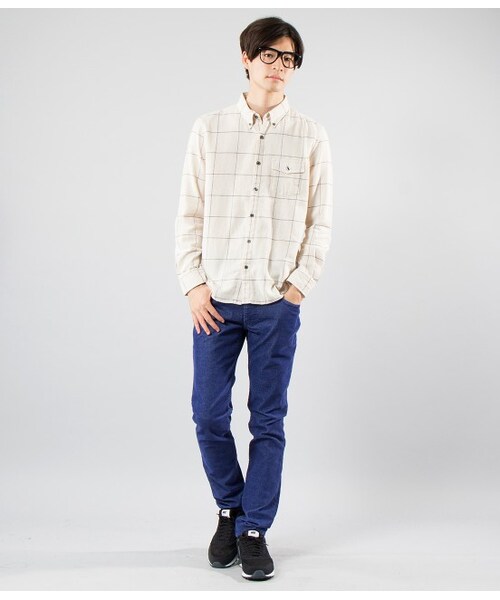 JUNRED（ジュンレッド）の「コールスリムパンツ（パンツ・メンズ・ホワイト/ネイビー/ブルー・0/1/2）」の13枚目の写真