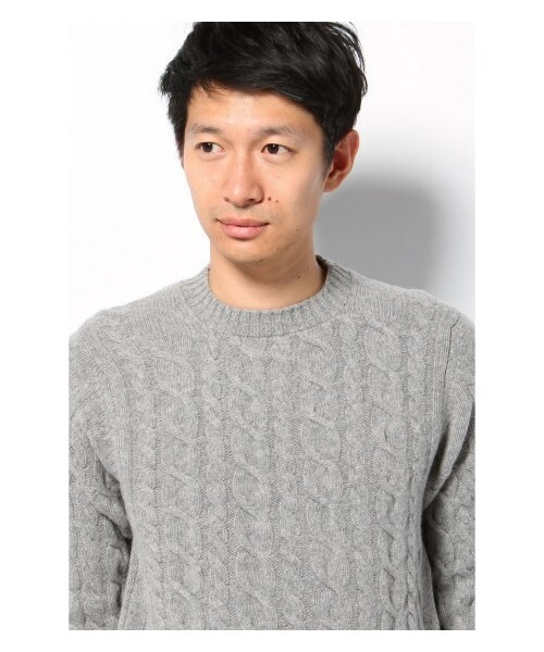 WILLIAM LOCKIE カシミアケーブルクルー EDIFICE（エディフィス）の「William Lockie ケーブルクルーネック