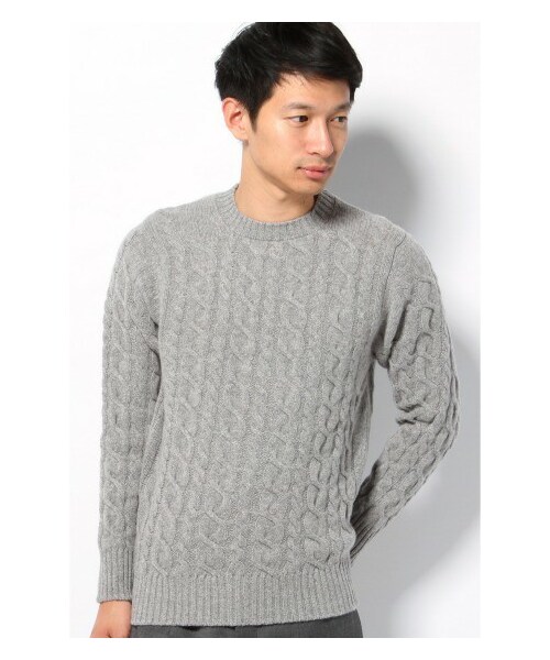EDIFICE(エディフィス)の「William Lockie ケーブルクルーネック EDIFICE(エディフィス)の「William Lockie ケーブルクルーネック