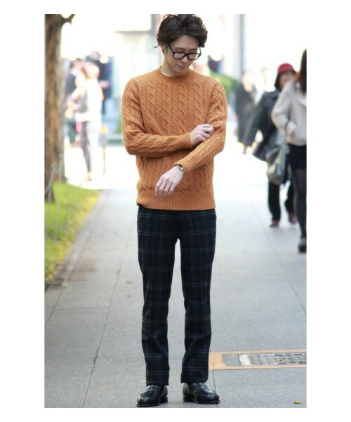 EDIFICE(エディフィス)の「William Lockie ケーブルクルーネック EDIFICE(エディフィス)の「William Lockie ケーブルクルーネック