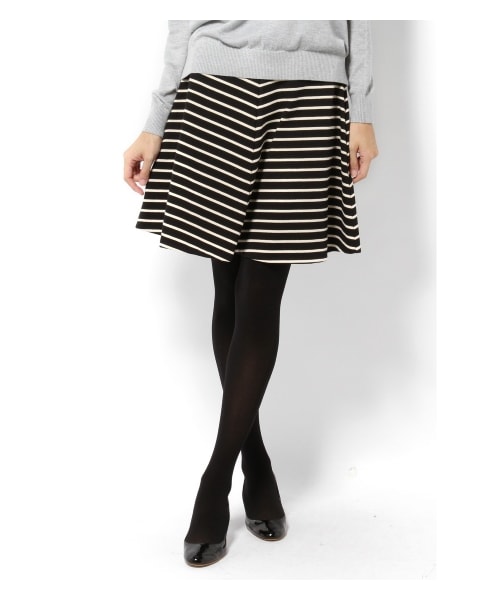 JOURNAL STANDARD relume（ジャーナルスタンダード　レリューム）の「ハードアッシュクウラケフレアースカート（ミニスカート・レディース・ブラック/ブラック A/ナチュラル・S/M）」の3枚目の写真