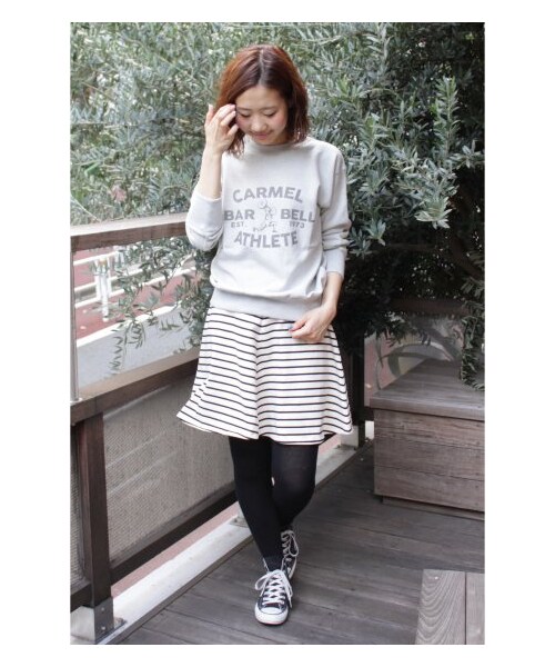 JOURNAL STANDARD relume（ジャーナルスタンダード　レリューム）の「ハードアッシュクウラケフレアースカート（ミニスカート・レディース・ブラック/ブラック A/ナチュラル・S/M）」の12枚目の写真