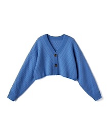 GRL | キルティング編みVネックショート丈ニットカーディガン(カーディガン/ボレロ)