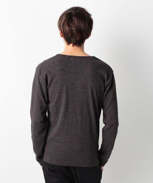 MORGAN HOMME（モルガンオム）の「ステリックジオメトリー（984T46）（トップス・メンズ・アイボリー/ワイン/チャコール・M/L）」の5枚目の写真