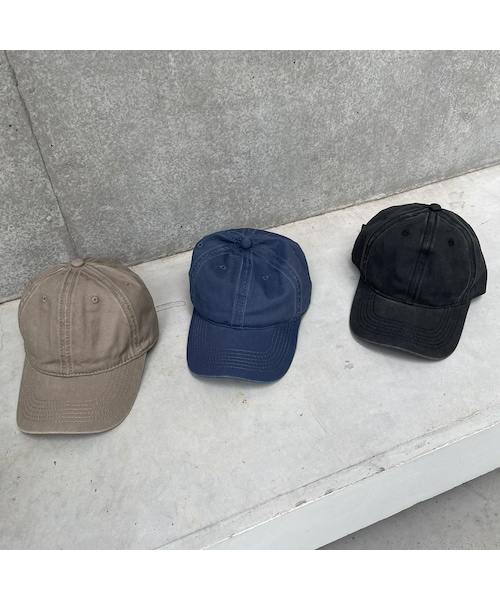 copine（コピン）の「ヴィンテージ加工カジュアルキャップ(3color)（キャップ・レディース・グレージュ/ネイビー/ブラック・ワンサイズ）」の2枚目の写真
