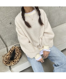 copine | レイヤード風ボアトレーナー(スウェット)