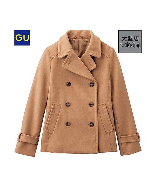 GU(ジーユー)の「(GU)ピーコート(WOMEN ⁄ アウター・レディース・GRAY/BEIGE/NAVY・M/L/XL/S)」の2枚目の写真