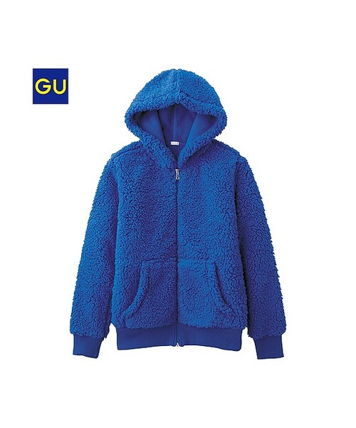 GU（ジーユー）の「（GU）ボアパーカ（WOMEN ⁄ アウター・レディース・BLACK/OFF WHITE/BLUE/BEIGE・S/L/M/XL）」の4枚目の写真