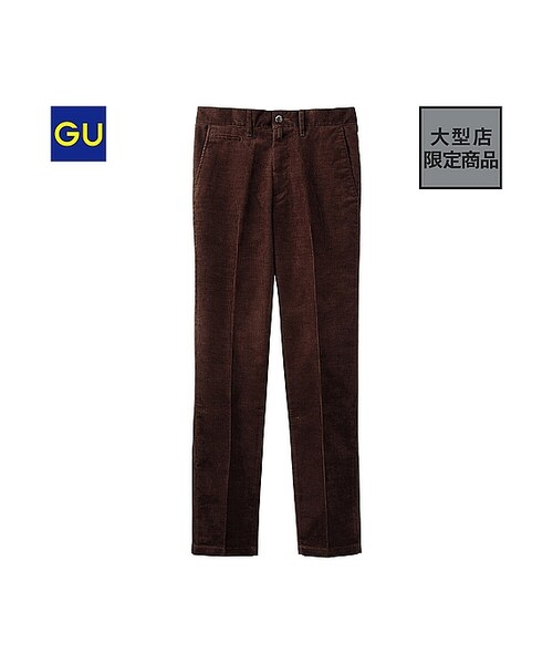 GU（ジーユー）の「（GU）コーデュロイテーパードジーンズ（MEN ⁄ ジーンズ・メンズ・BLACK/BEIGE/DARK BROWN/NAVY・L/XL/M/S）」の2枚目の写真