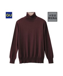 GU | （GU）ハイゲージタートルネックセーター（長袖）(トップス)