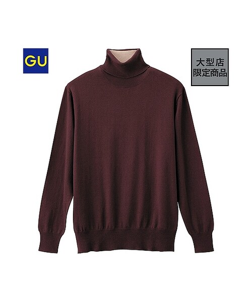GU(ジーユー)の「(GU)ハイゲージタートルネックセーター(長袖)(MEN ⁄ ニット・メンズ・NAVY/BLACK/BEIGE/BROWN・M/L/XL/S)」の3枚目の写真