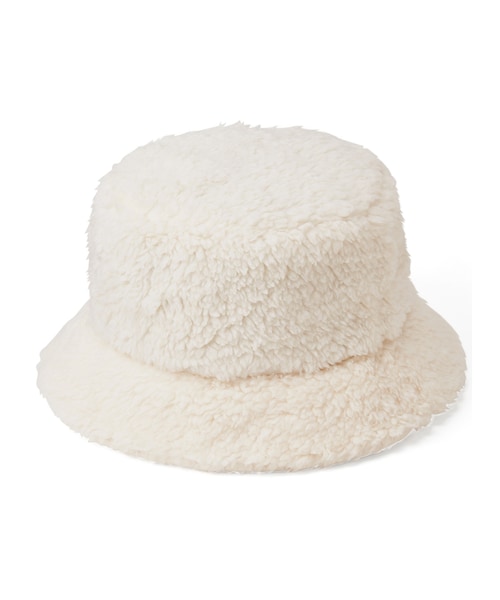 GRL（グレイル）の「ボアバケットハット（ハット・レディース・ブラック/アイボリー・F）」の2枚目の写真