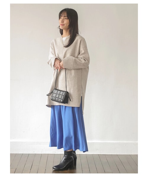 Green　Parks（グリーンパークス）の「ランダムタックギャザースカート（スカート・ライトグレー/チャコールグレー/イエロー/ブルー・F）」の8枚目の写真