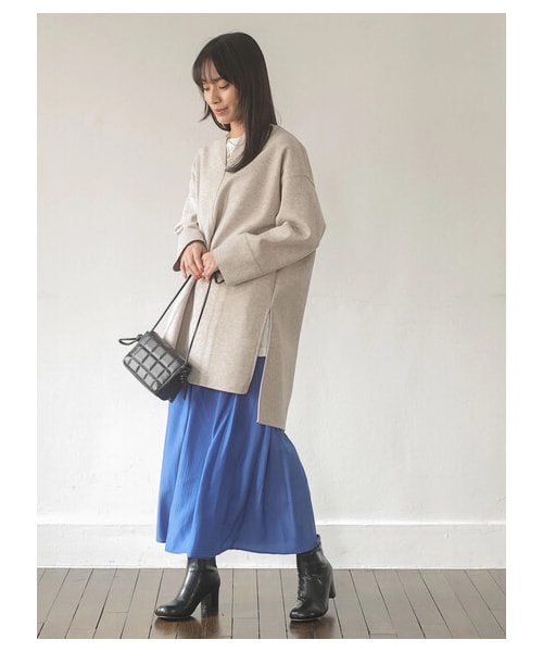 Green　Parks（グリーンパークス）の「ランダムタックギャザースカート（スカート・ライトグレー/チャコールグレー/イエロー/ブルー・F）」の10枚目の写真