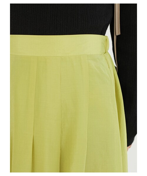 Green　Parks（グリーンパークス）の「ランダムタックギャザースカート（スカート・ライトグレー/チャコールグレー/イエロー/ブルー・F）」の3枚目の写真