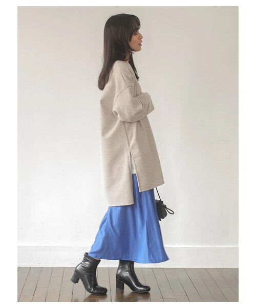 Green　Parks（グリーンパークス）の「ランダムタックギャザースカート（スカート・ライトグレー/チャコールグレー/イエロー/ブルー・F）」の9枚目の写真