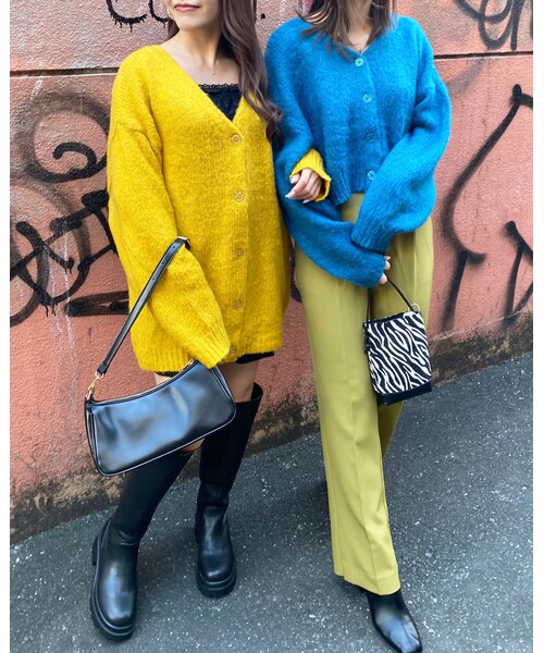 INGNI(イング)の「フェイクレザーキュロット/パンツ(パンツ・レディース・アイボリー/クロ/ブラウン・F)」の13枚目の写真