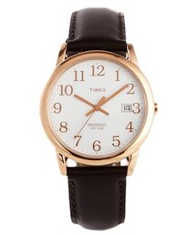 TIMEX | Timex Originals Leather Strap Watch With Gold Detail T2P563 - Brown(アナログ腕時計)