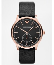 EMPORIO ARMANI | Emporio Armani Alpha Watch With Gold Detail - Black(アナログ腕時計)